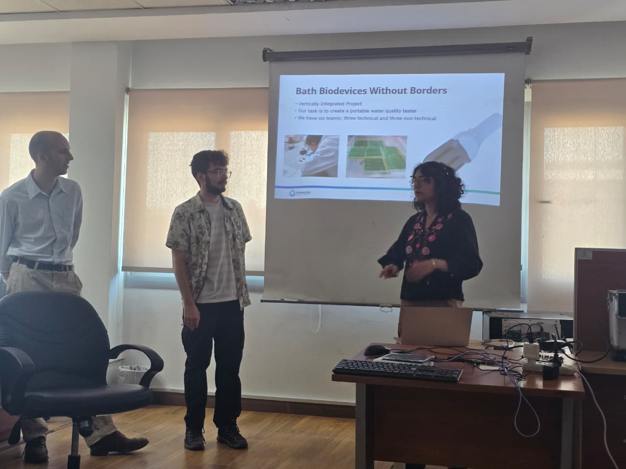 An exchange students visit from  University of Bath at UK to the NISC as part of the activities for the water management project