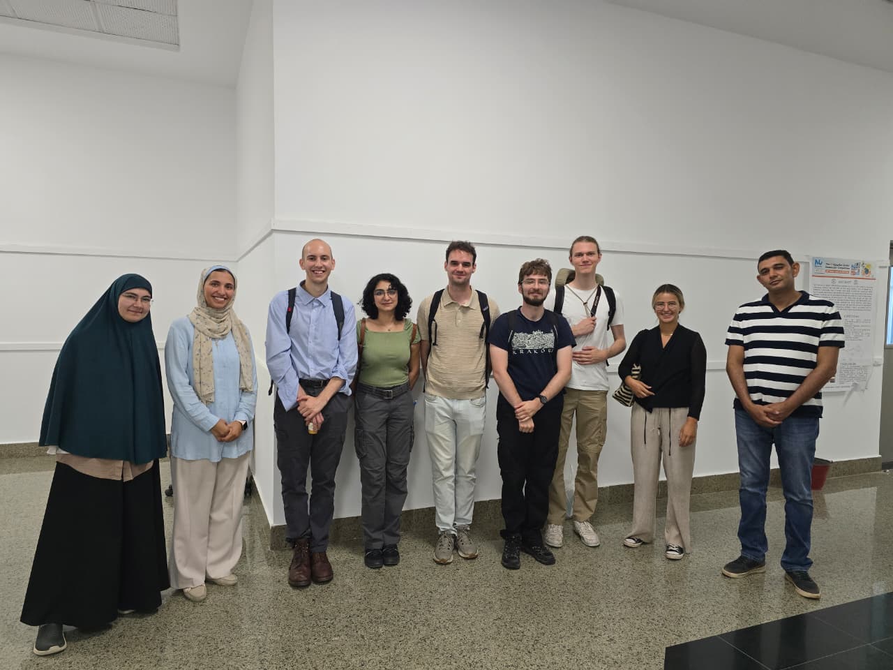 An exchange students visit from  University of Bath at UK to the NISC as part of the activities for the water management project
